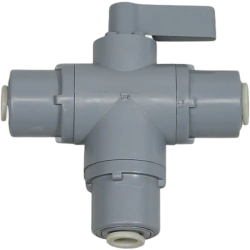 Spectrapure 3 way PVC Ball Valve 0,25 inch